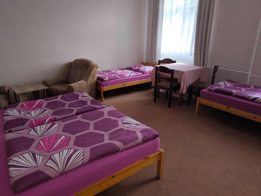 Cama o camas de una habitación en Penzion U Zeleného Stromu