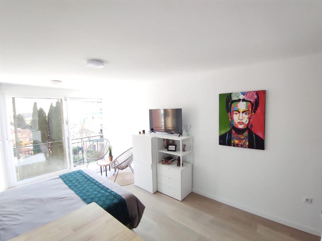 TV a/nebo společenská místnost v ubytování Frida&Love