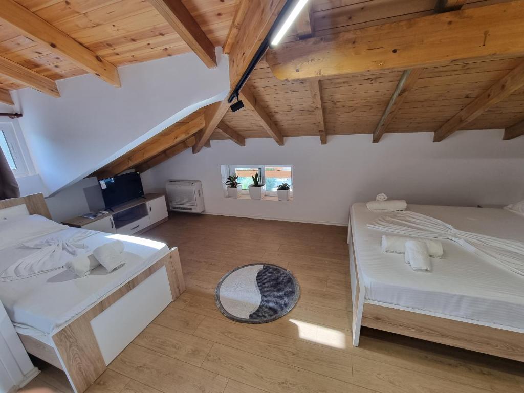 Postel nebo postele na pokoji v ubytování Vila Soleil