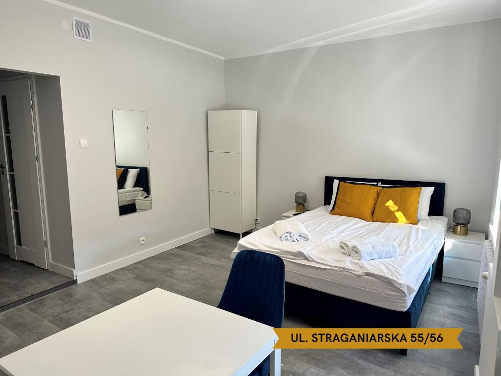 Posteľ alebo postele v izbe v ubytovaní Lunette Apartments