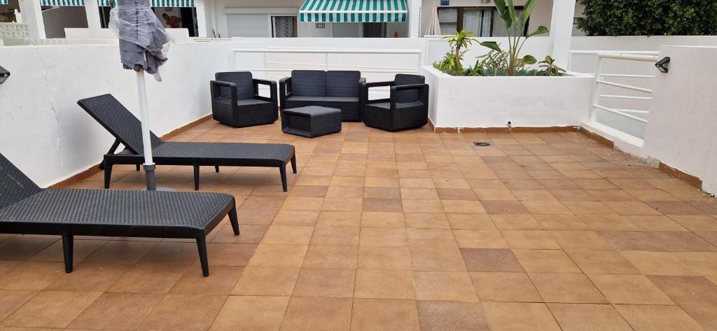 A seating area at Sea View, Newly Renovated, 2 Bedrooms Apartment in Costa Adeje