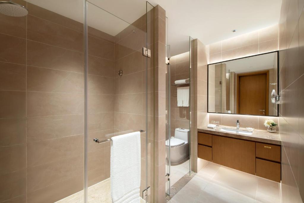 Koupelna v ubytování Dongguan Marriott Hotel