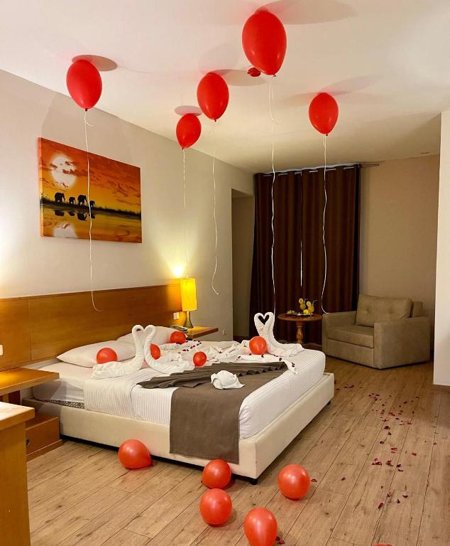 Postel nebo postele na pokoji v ubytování Caesar Hotel Ramallah