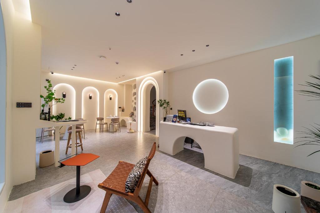 Un lugar para sentarse en Pingtan Tannanwan Hailanju Guesthouse