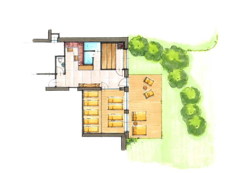 Půdorys ubytování Berwang Chalets - Enzian