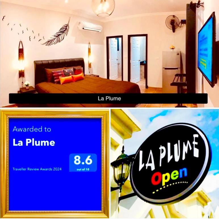 Certifikát, hodnocení, plakát nebo jiný dokument vystavený v ubytování La Plume