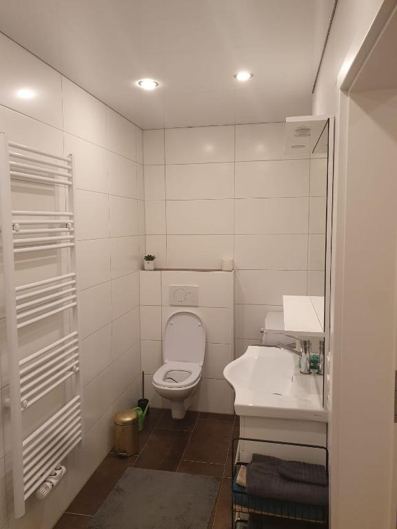 Koupelna v ubytování 80m2 Garten-Duplexwohnung in Altperlach