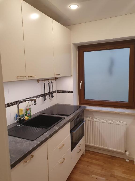 Kuchyň nebo kuchyňský kout v ubytování 80m2 Garten-Duplexwohnung in Altperlach