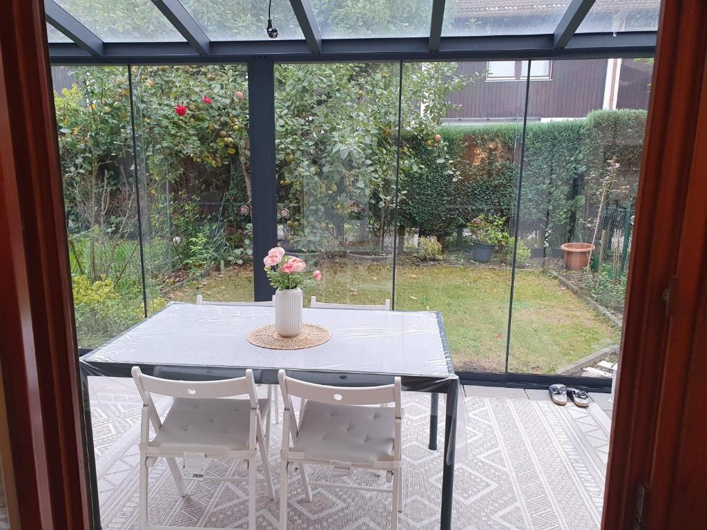 Zahrada ubytování 80m2 Garten-Duplexwohnung in Altperlach