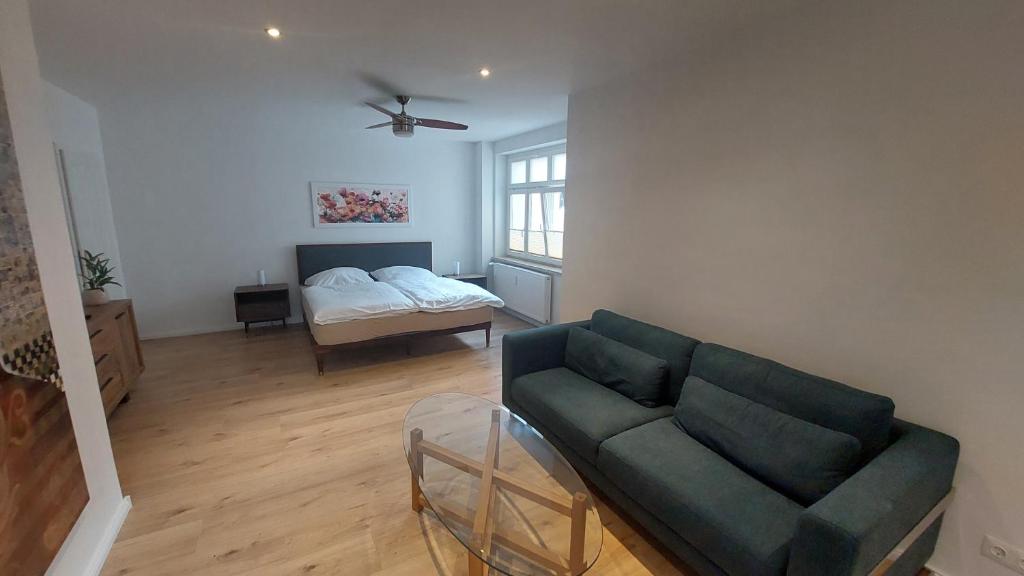 Postel nebo postele na pokoji v ubytování Haus Moritzburg