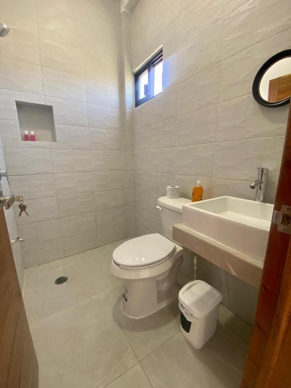 Koupelna v ubytování Edificio Regam