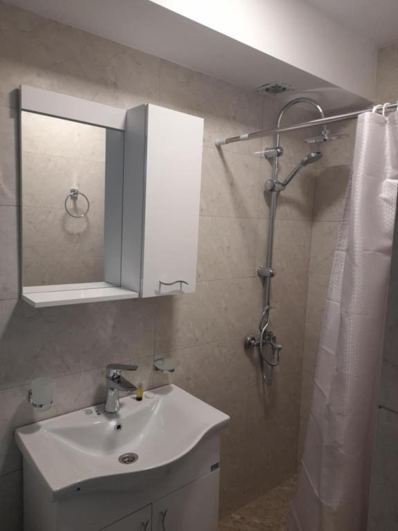 Koupelna v ubytování Gest House Mariami