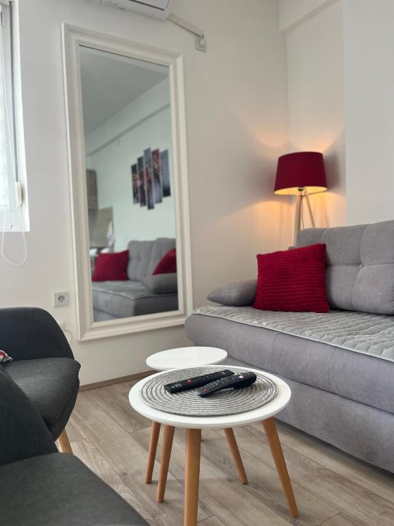 Posezení v ubytování R Lux Apartman Jagodina Akva Park
