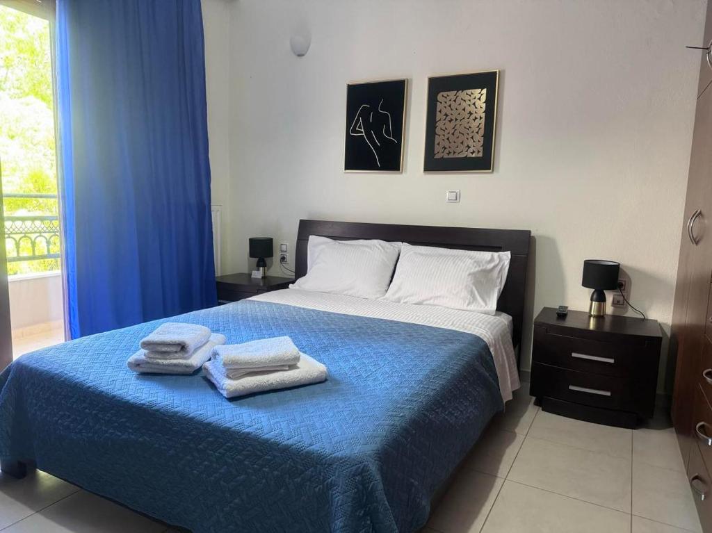 Postel nebo postele na pokoji v ubytování Family Comfortable Spacious Apartment