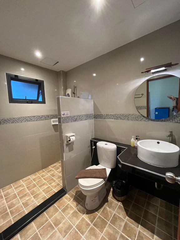 Koupelna v ubytování DD Residence Sai5 Salaya ห้องพัก ดีดี สาย5 ศาลายา