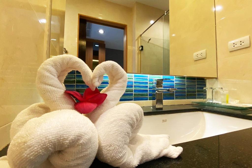 Koupelna v ubytování Aqua Resort SHA Plus