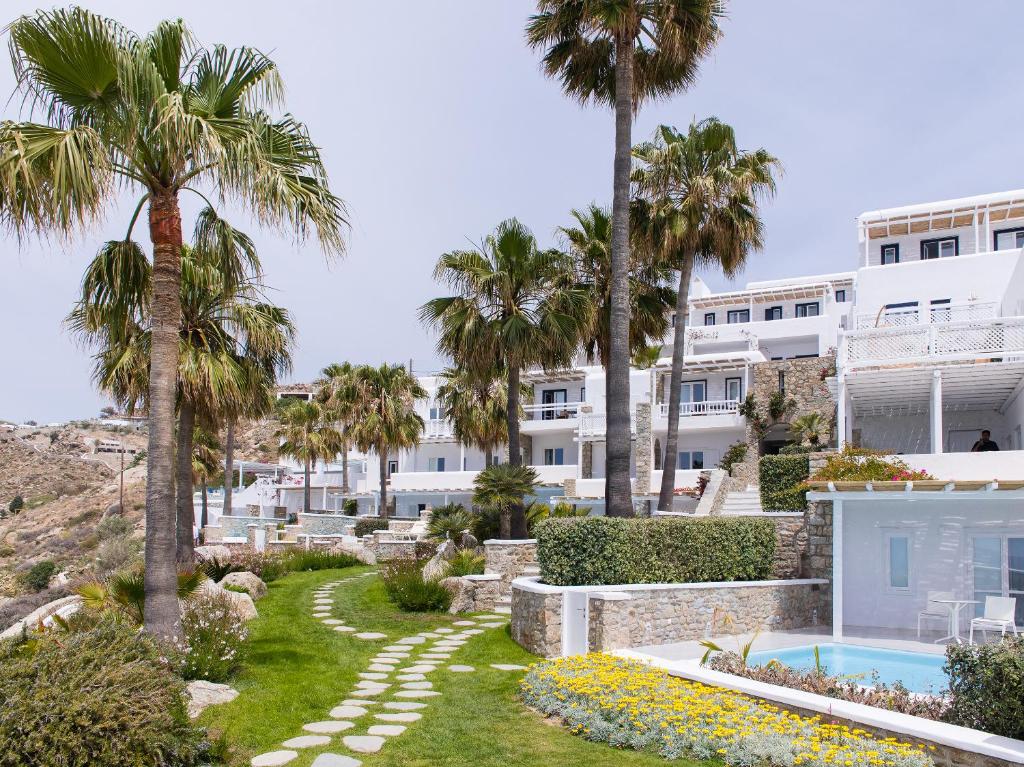 Zahrada ubytování Mykonos Blu, A Grecotel Resort to Live