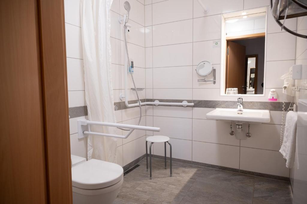 Koupelna v ubytování Hotel & Café Ritter von Böhl