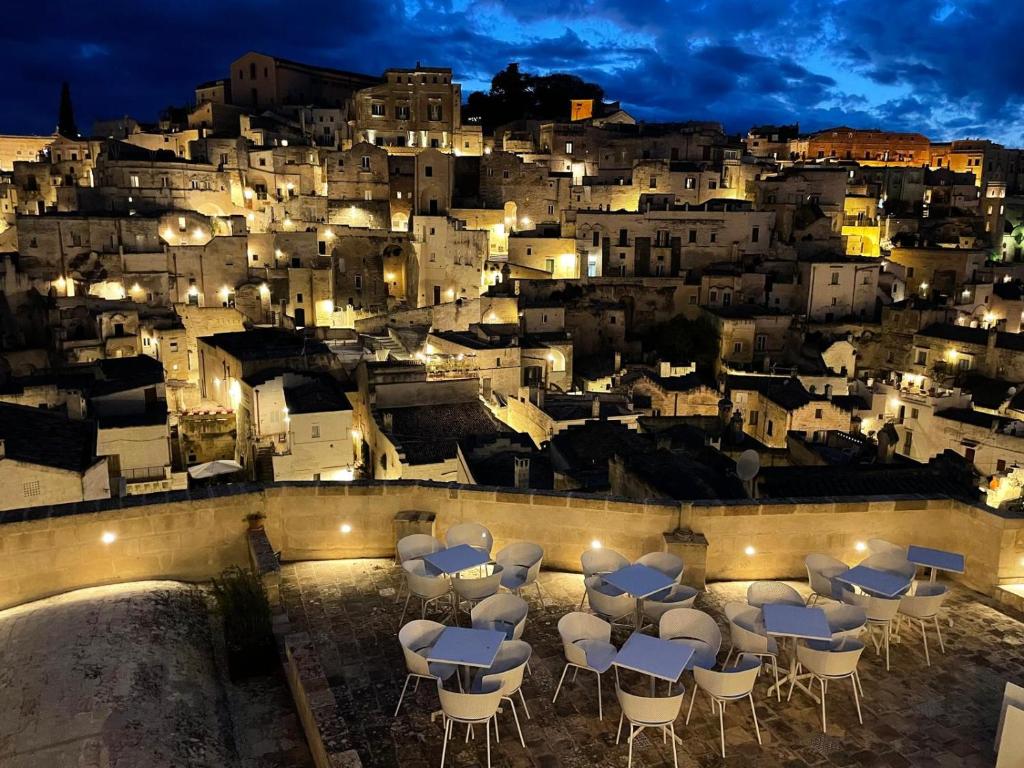 Nespecifikovaný výhled na destinaci Matera nebo výhled na město při pohledu z penzionu