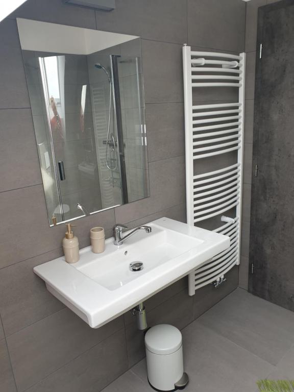 Koupelna v ubytování apartmány Miška Mirkovice