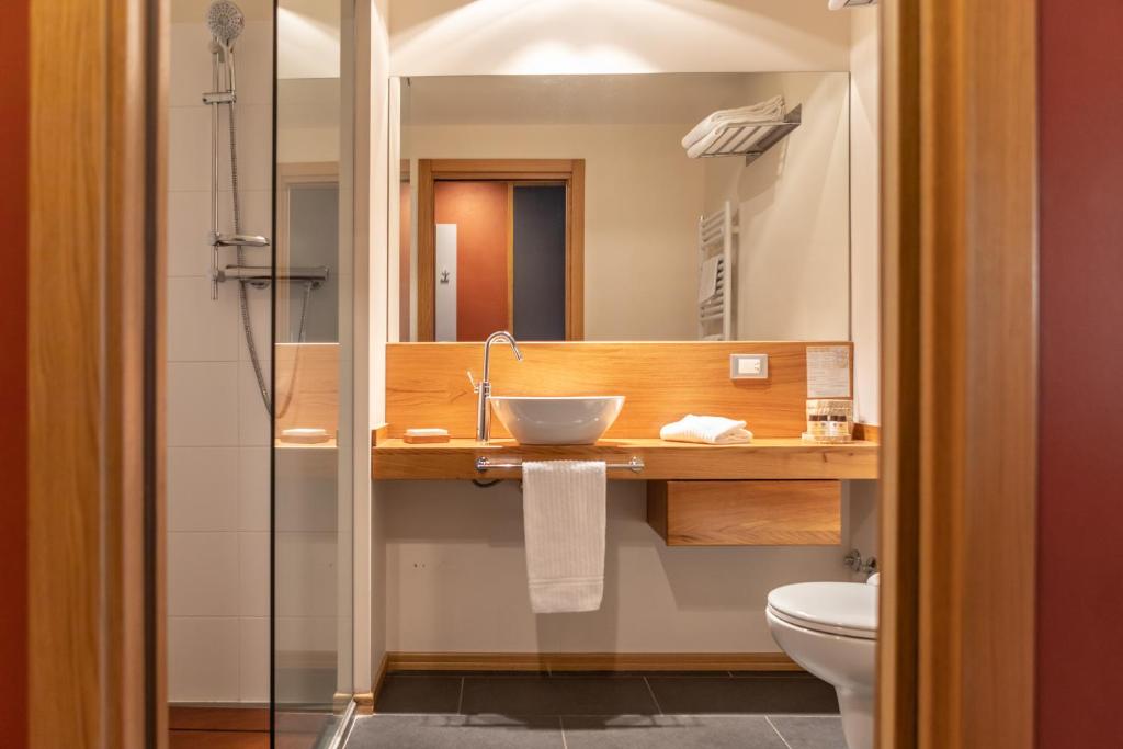 Koupelna v ubytování Hotel Cortese