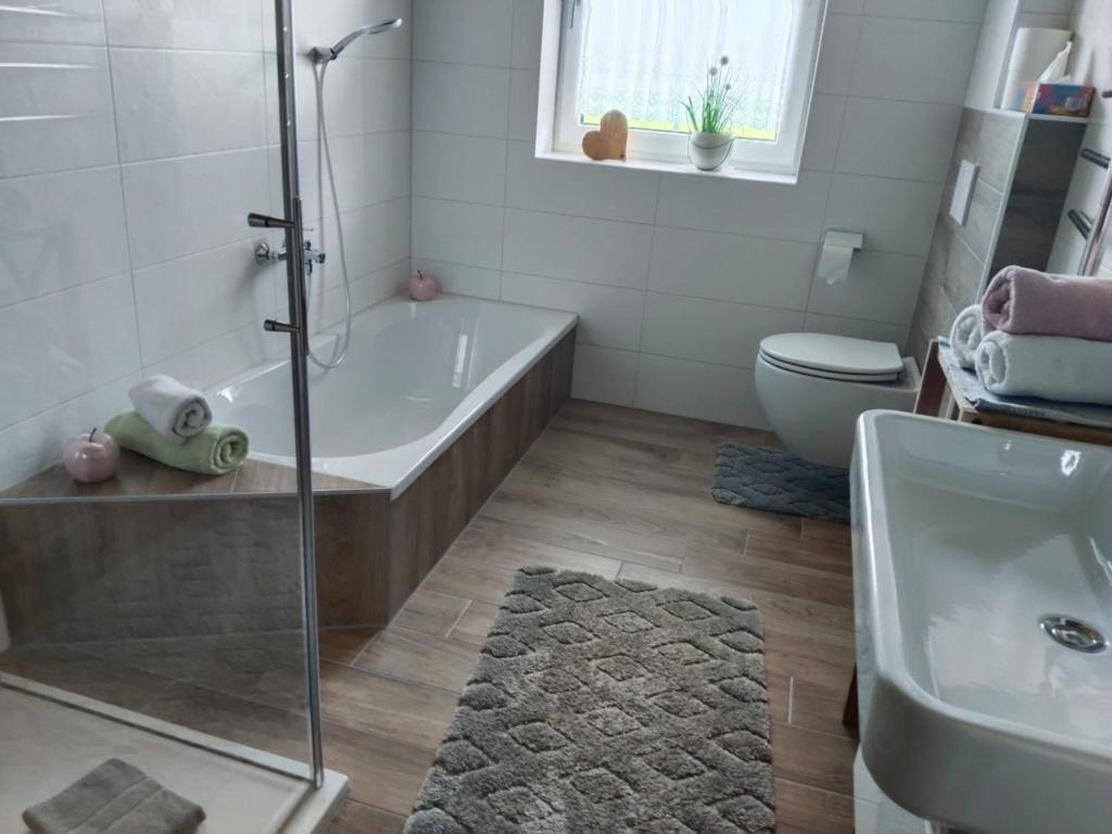 Koupelna v ubytování Haus Heimatblick