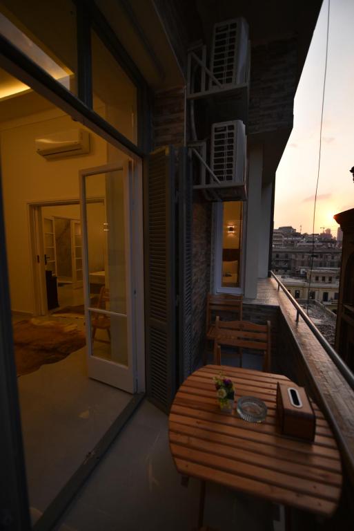 Balkón nebo terasa v ubytování family suites cairo