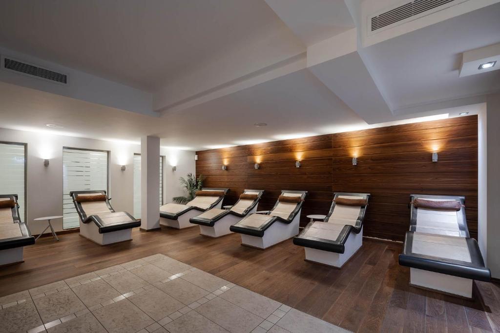 a waiting room with a bunch of chairs in it at Eurostars Queen of Montenegro in Budva
