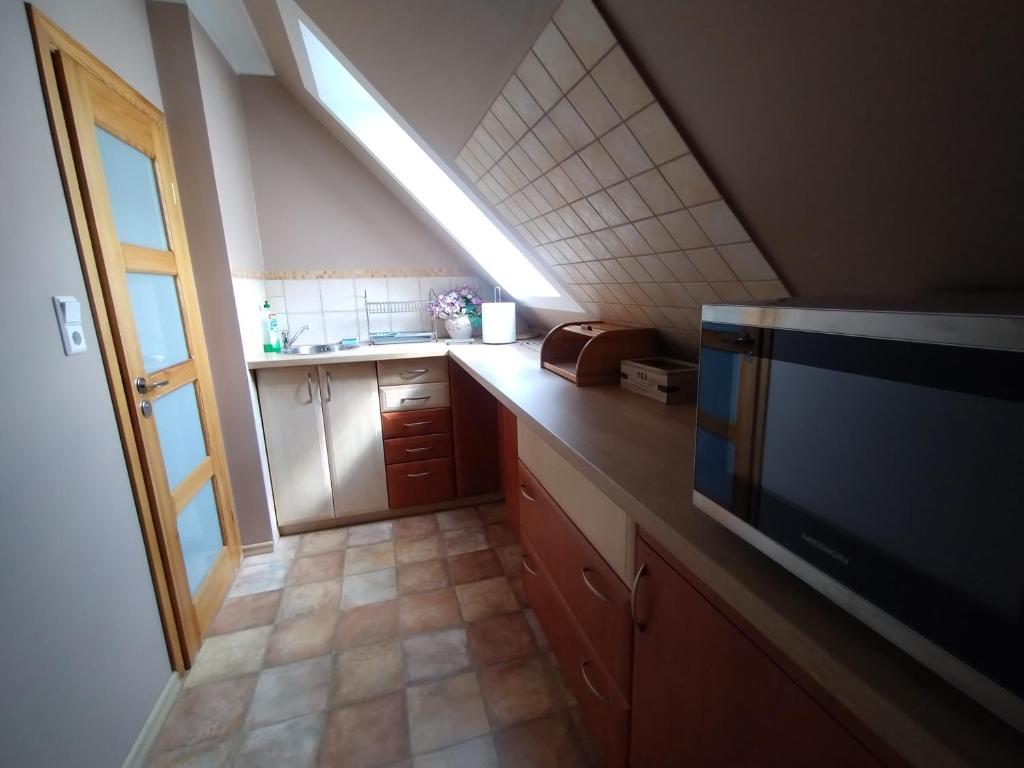 Kuchyň nebo kuchyňský kout v ubytování Gdanziger Dom