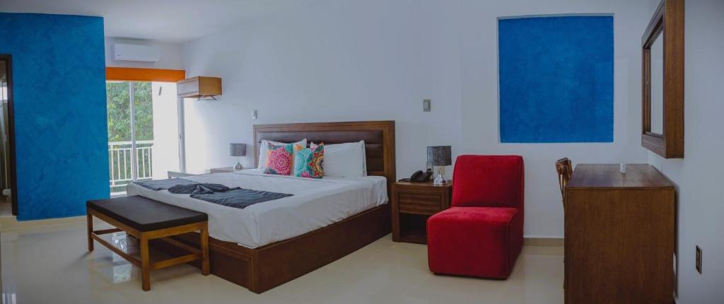 Postel nebo postele na pokoji v ubytování Hotel Boketto