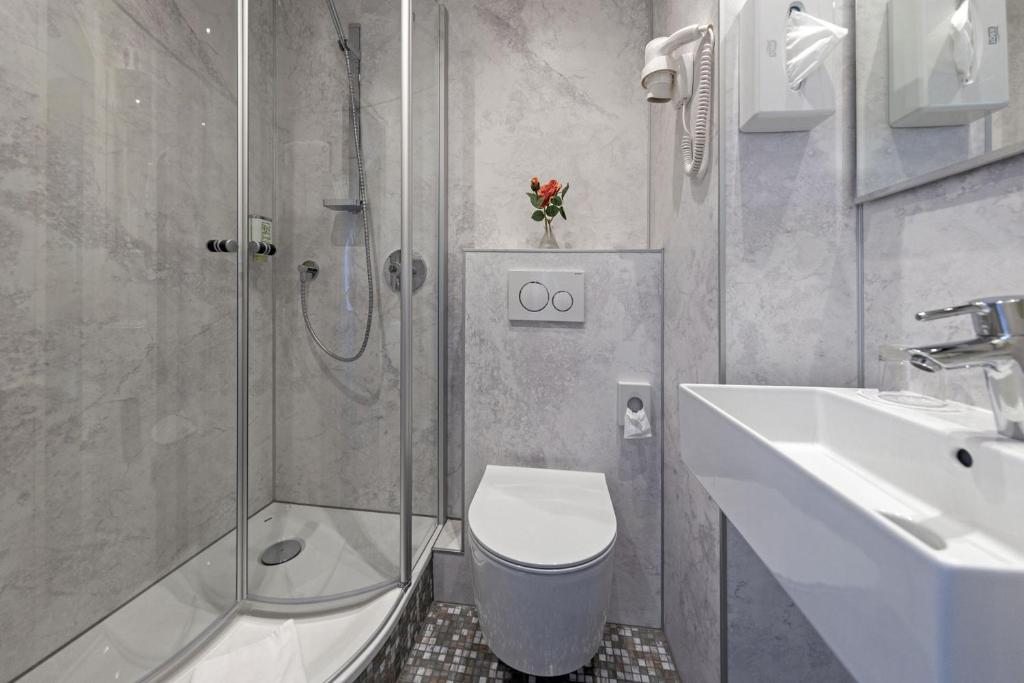 Koupelna v ubytování Hotel Brack