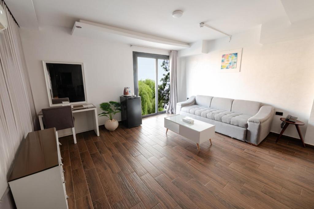 Posezení v ubytování Nile Villa Hotel