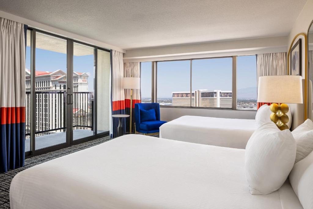 Paris Las Vegas Hotel & Casino - Versailles Balcony Room, 2 Queens, Non-Smoking