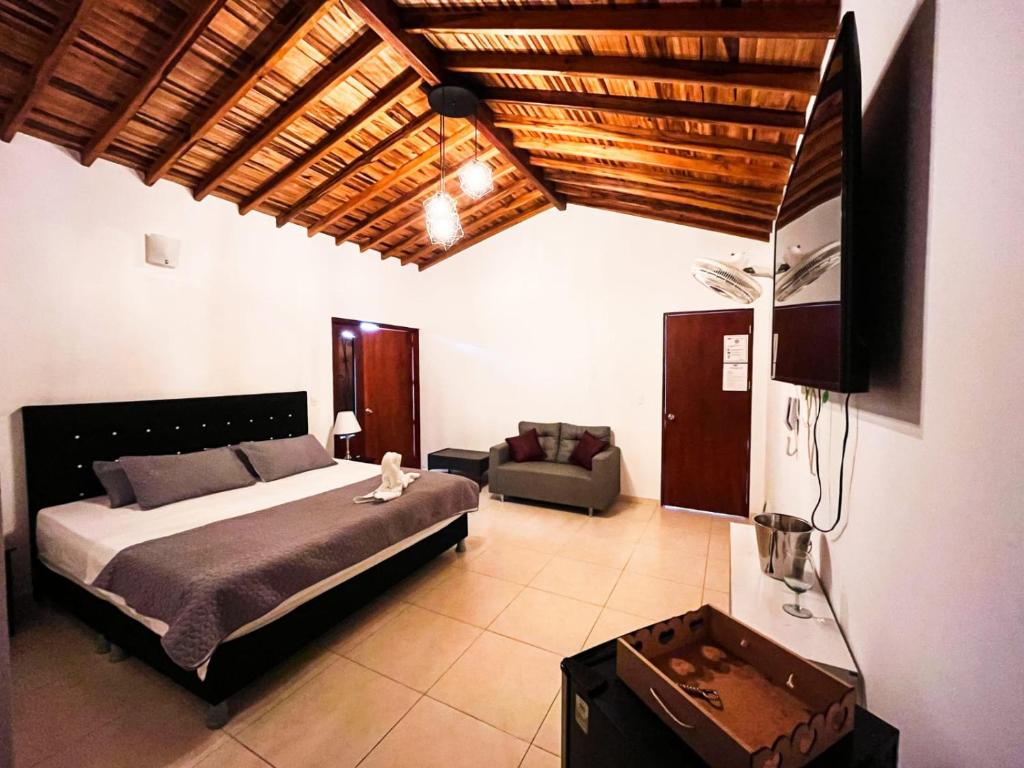TV a/nebo společenská místnost v ubytování Hotel Resort Campestre Puerta Del Sol - San Gil