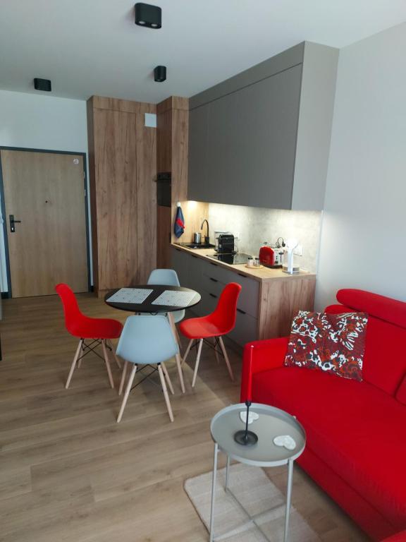 Η κουζίνα ή μικρή κουζίνα στο Baltic Loft Apartament