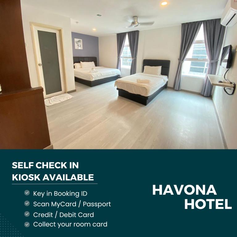 Postel nebo postele na pokoji v ubytování Havona hotel - Taman Tropika Kulai