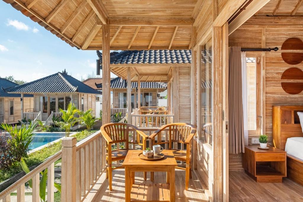 Balkón nebo terasa v ubytování Cove D Ancak Villa and Bungalow