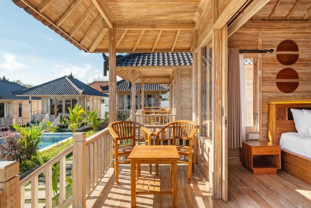 Balkón nebo terasa v ubytování Cove D Ancak Villa and Bungalow