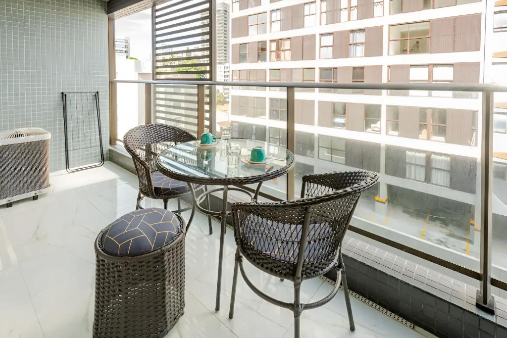 Uma área de estar em Apartamento na Barra