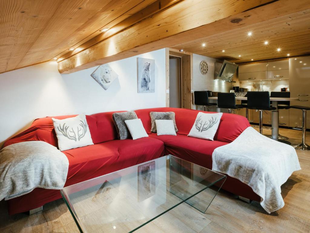 Гостиная зона в Appartement 3* proche pistes, 77m², WIFI, Parking - FR-1-304-222