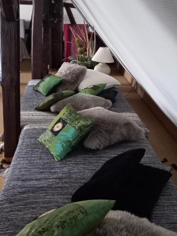 Postel nebo postele na pokoji v ubytování Loft Ziegelei