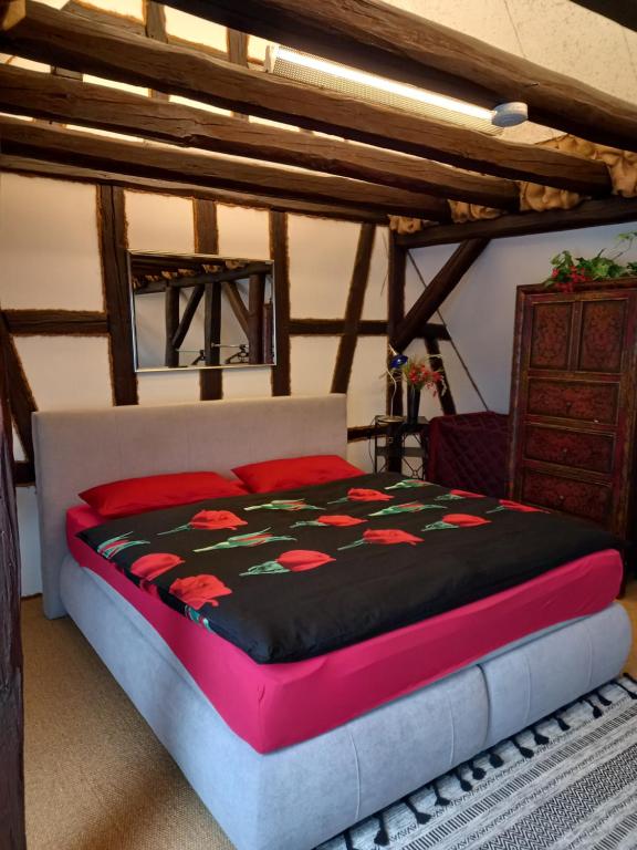 Postel nebo postele na pokoji v ubytování Loft Ziegelei
