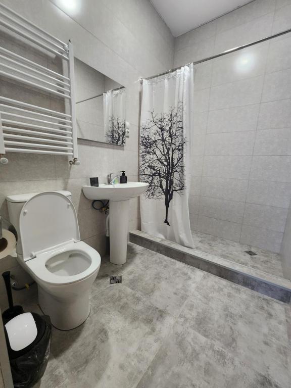 Koupelna v ubytování Kardanakhi Estate