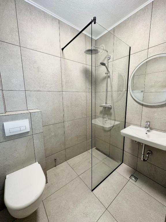 Koupelna v ubytování Guesthouse Hamar