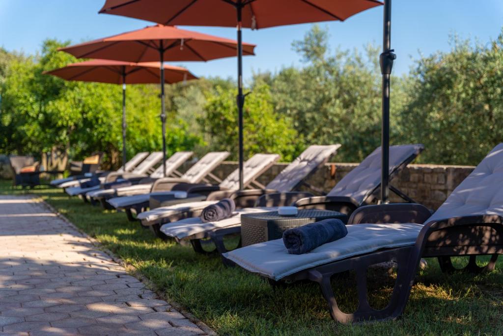 Zahrada ubytování Guesthouse ''Barboska'' - big outdoor swimming pool & private tennis court