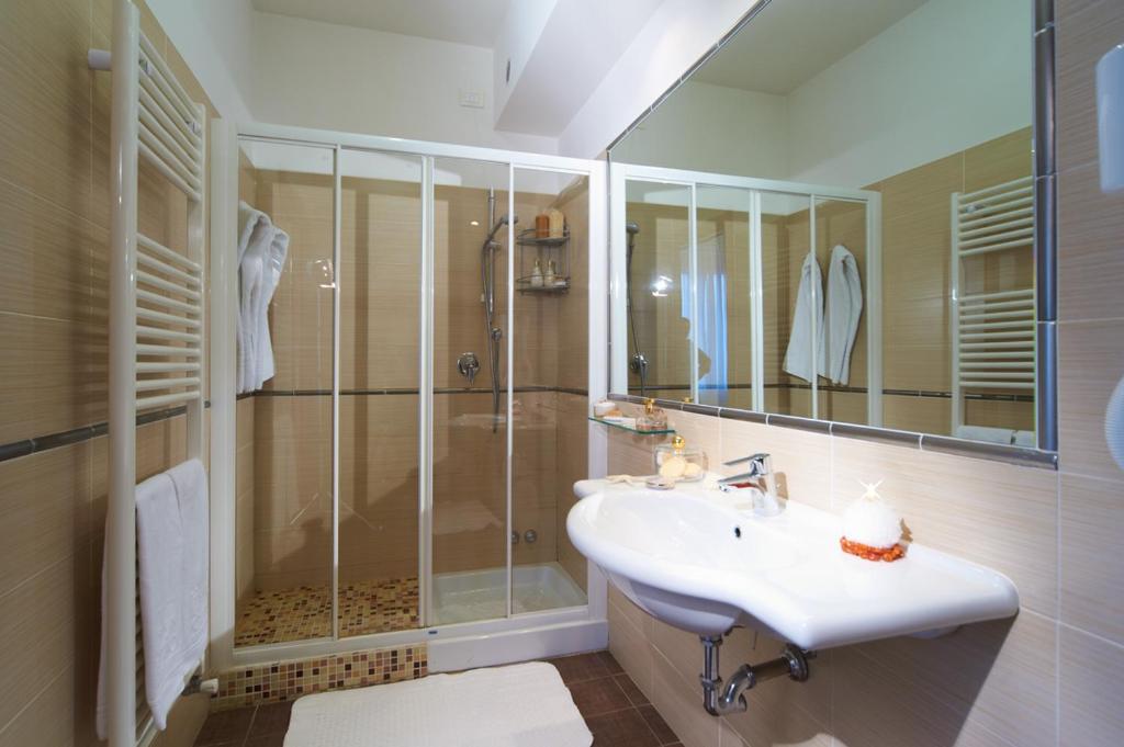 Koupelna v ubytování Hotel Sirio