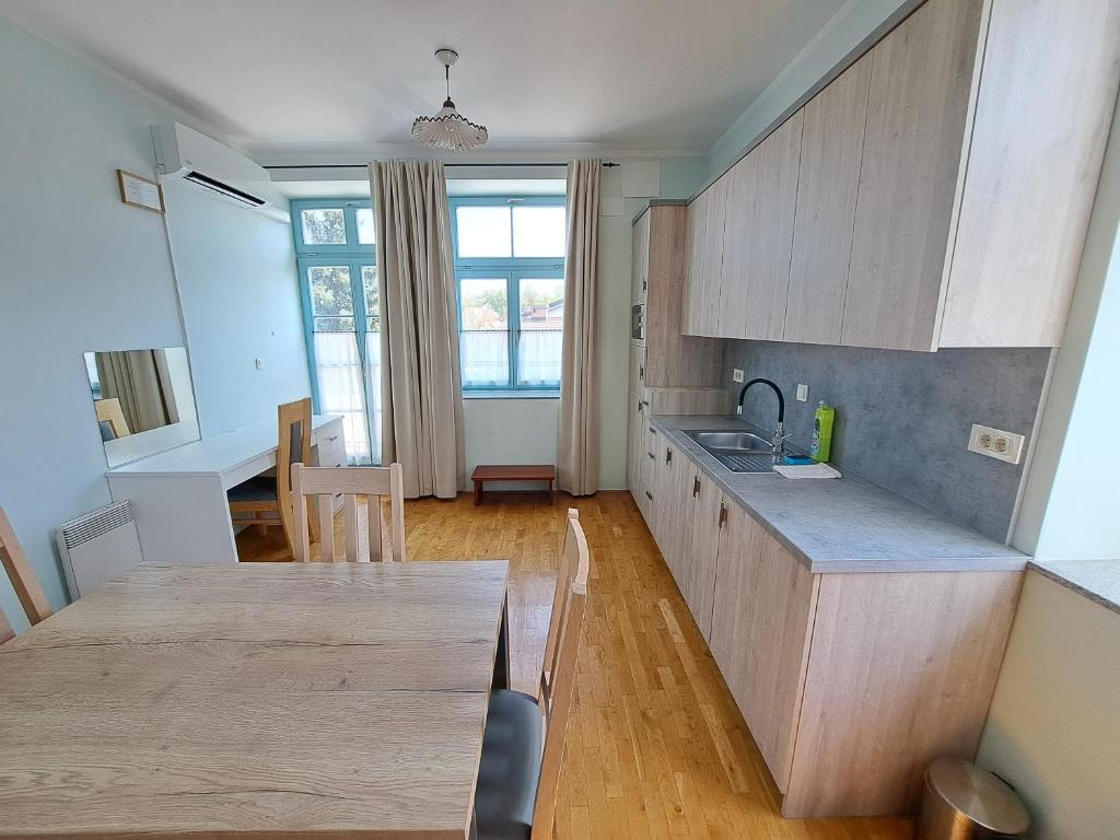 Kuchyň nebo kuchyňský kout v ubytování Parma Guesthouse & Apartments
