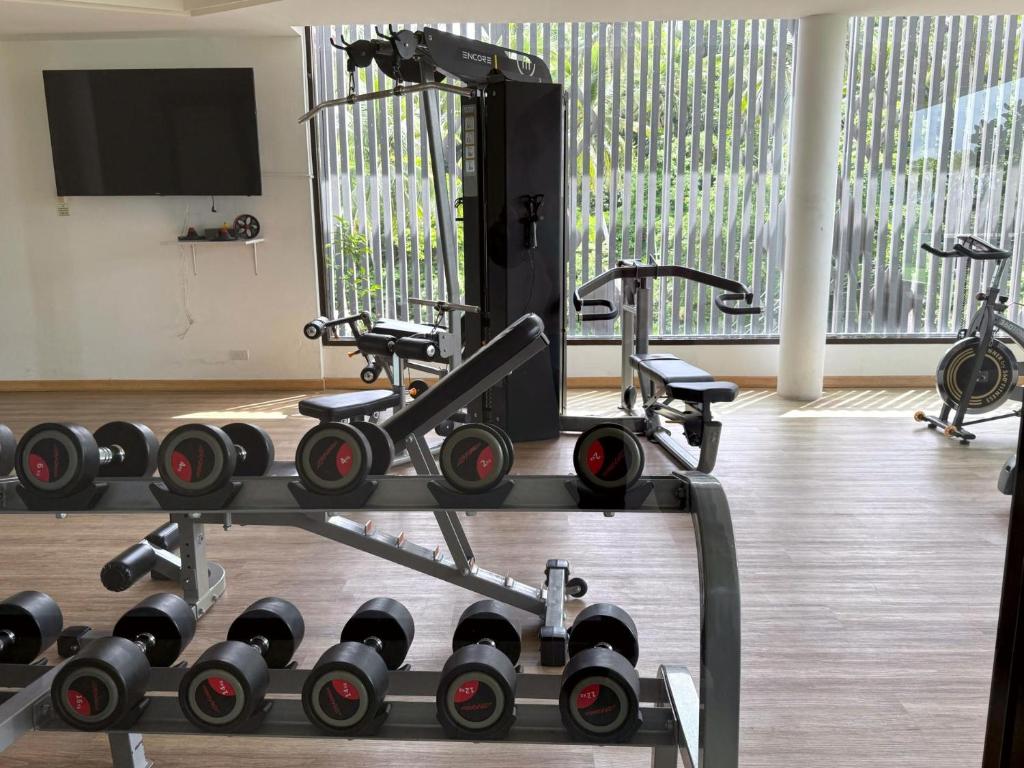 Fitness centrum a/nebo fitness zařízení v ubytování Sea view apartment at Aristo2 by Lofty