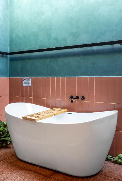 Koupelna v ubytování Liv Motel e Hotel
