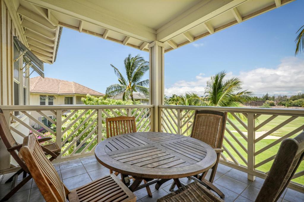 Balkón nebo terasa v ubytování Fairway Villas Waikoloa by OUTRIGGER